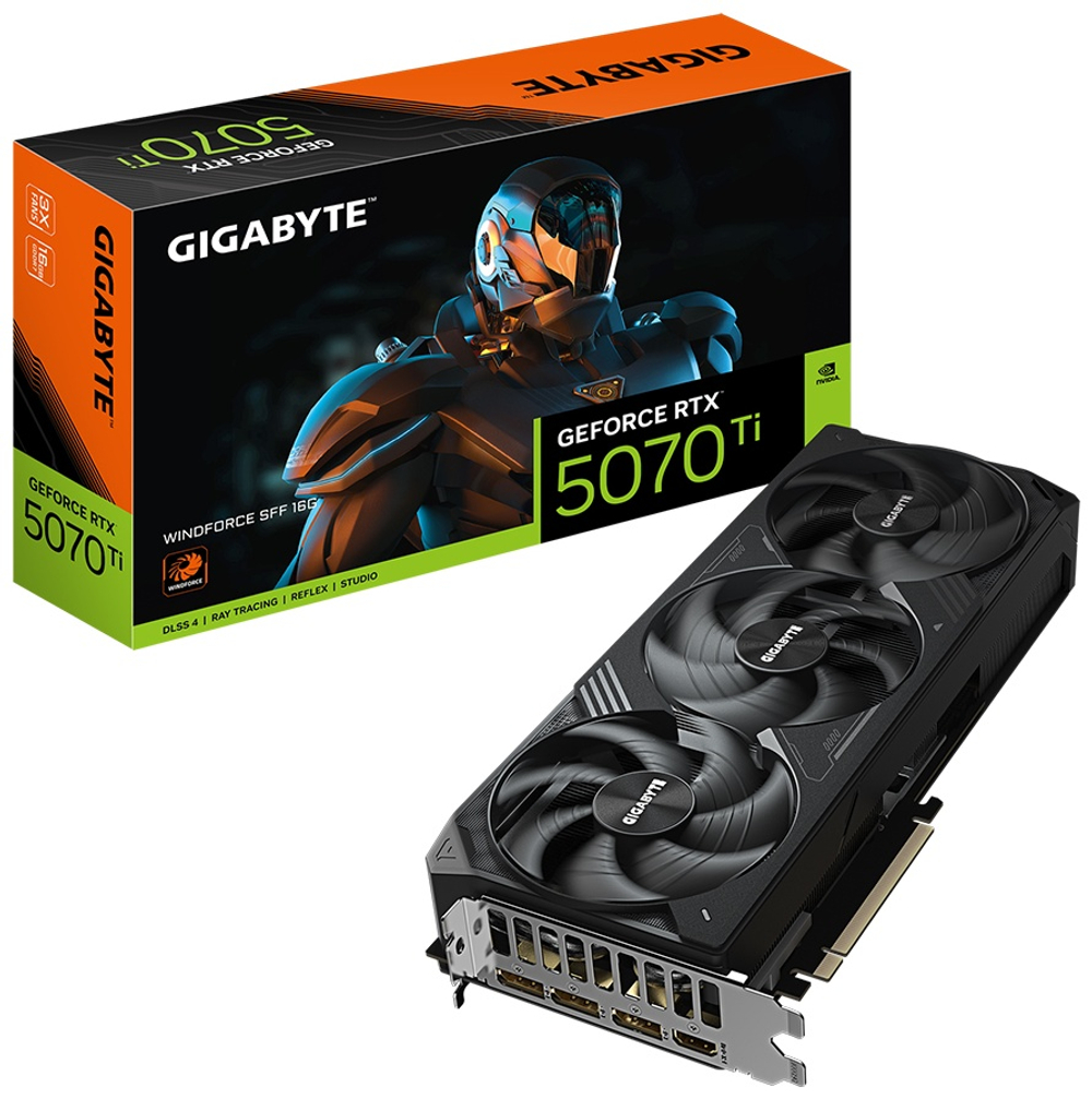 Видеокарта GIGABYTE (GV-N507TWF3-16GD) RTX5070Ti WINDFORCE 16G 16 Гб