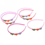 Ободок для волос детский на блистере «MiMi Boom - Зайчик», микс 6 цветов, 0,5см