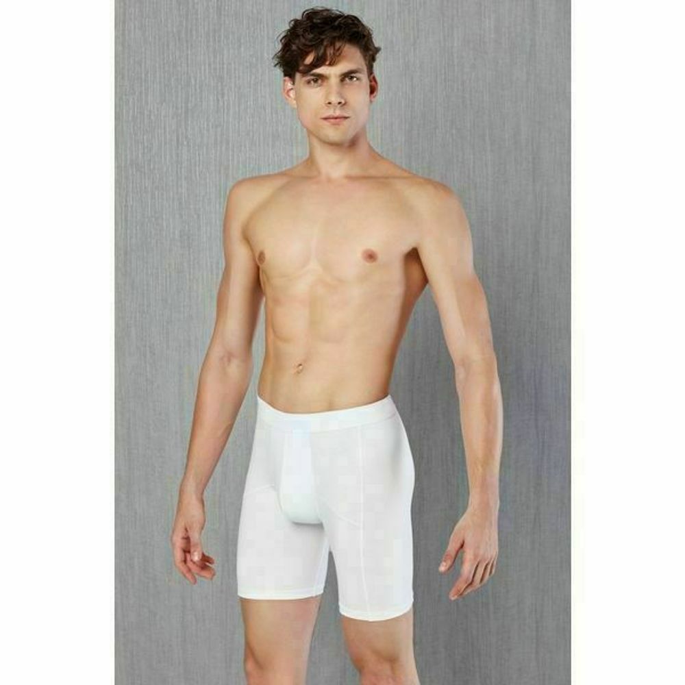 Мужские трусы боксеры удлиненные белые Doreanse 1792