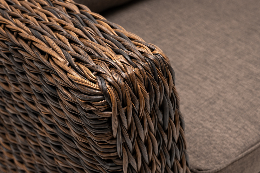 "Капучино" кресло из искусственного ротанга (гиацинт), цвет коричневый