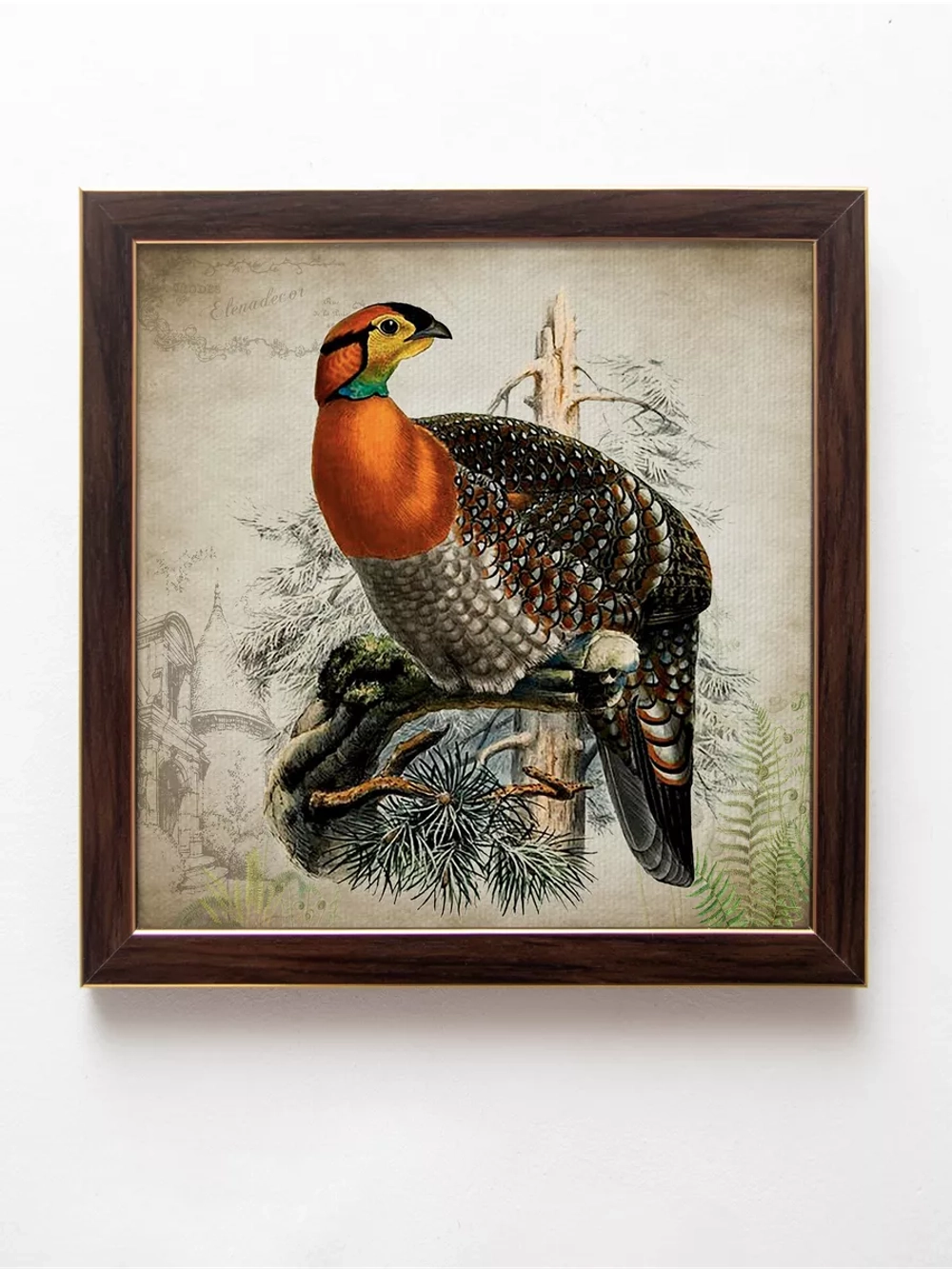 Картина на стену интерьерная на хосте 22,5*22,5 см