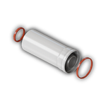 Удлинение дымохода коаксиальное D60/100 L250 мм