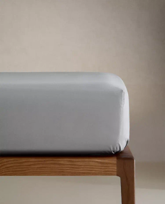 ZARA HOME ДЕТСКАЯ ОДНОТОННАЯ ПРОСТЫНЯ, ЗЕЛЕНЫЙ