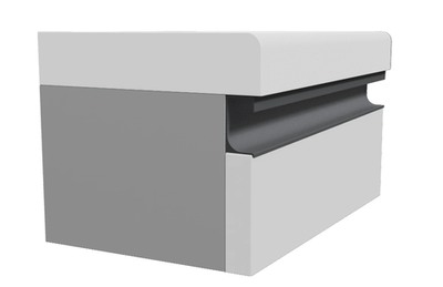 Ручка-профиль торцевая С-line, 5000мм, черный матовый, AQ