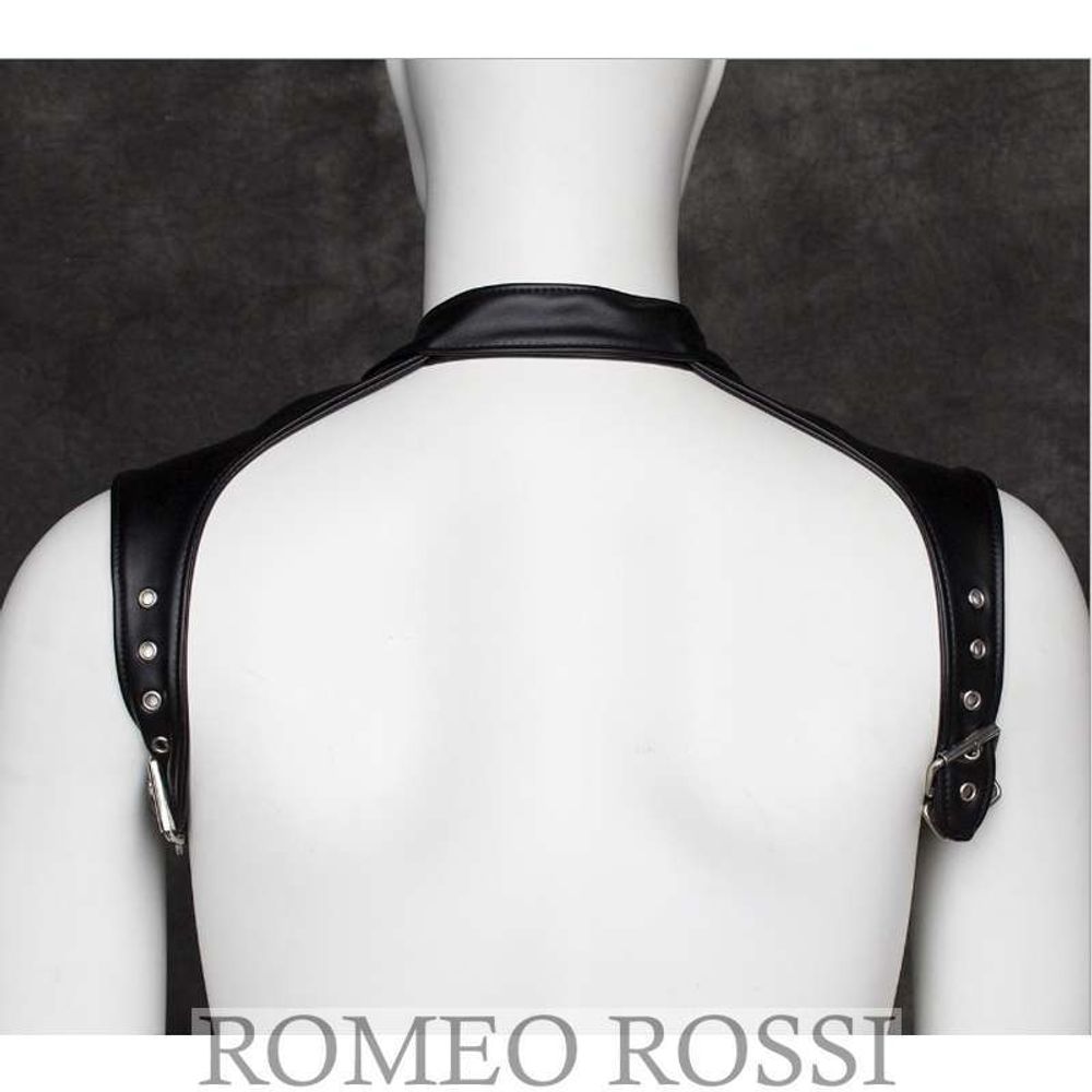 Мужская сбруя (портупея) черная Romeo Rossi 9020