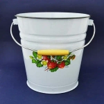 Ведро эмал 12л конич б/кр с рис С1124, С1124.П (Новокузнецкая эмаль)