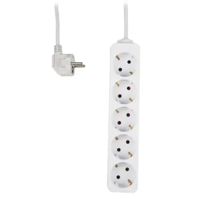 Удлинитель бытовой ФАZA с заземлением и выключением 5 гнезд 3 метра FEG-05-300