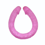 Розовый двухсторонний фаллоимитатор - 48,5 см. (Цвет: розовый)