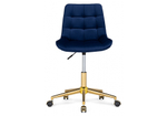 Офисное кресло Woodville Честер синий, золото