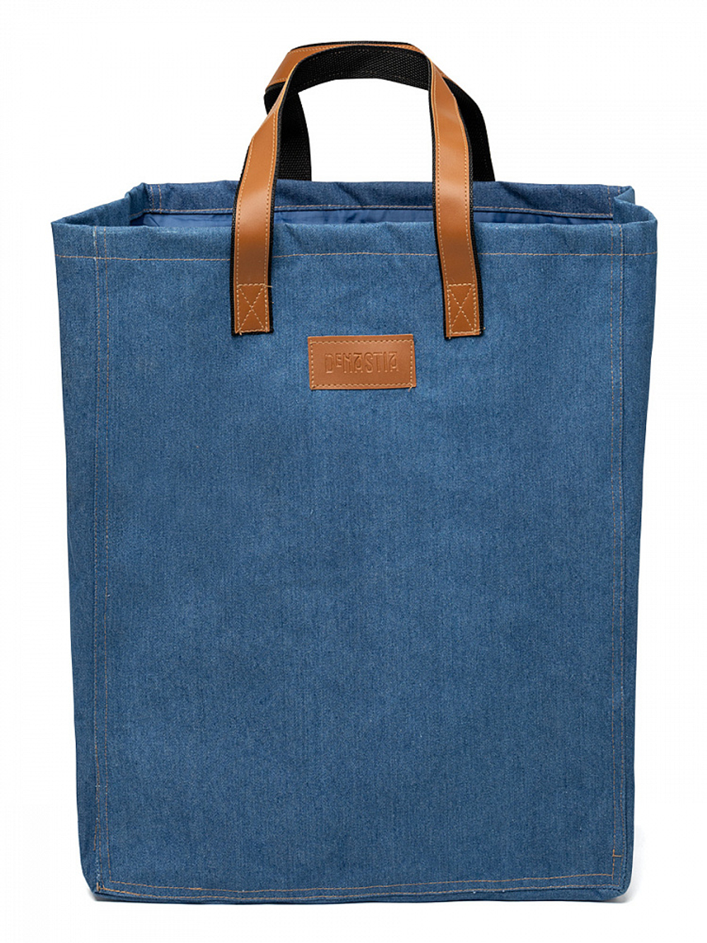 Корзина для белья DeNASTIA Джинсовая коллекция, 53x40x25, синий
