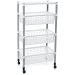 Этажерка для хранения универсальная/для овощей на колесиках «НУЖНАЯ», 4 секции, 83*44*31см