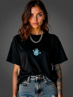 Футболка больших размеров с принтом капля