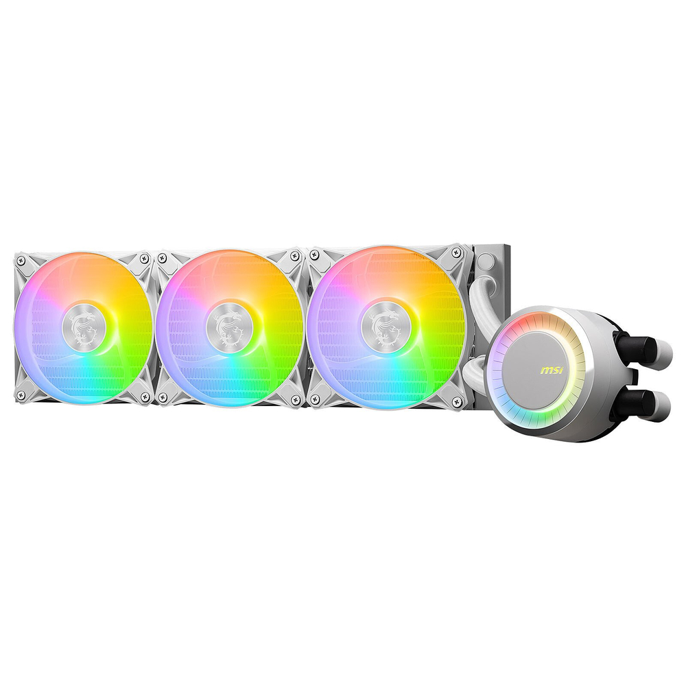 Водяное охлаждение для CPU MSI MAG CORELIQUID E360 WHITE. Socket Intel/AMD, 4pin, Fan 3x120см, ARGB