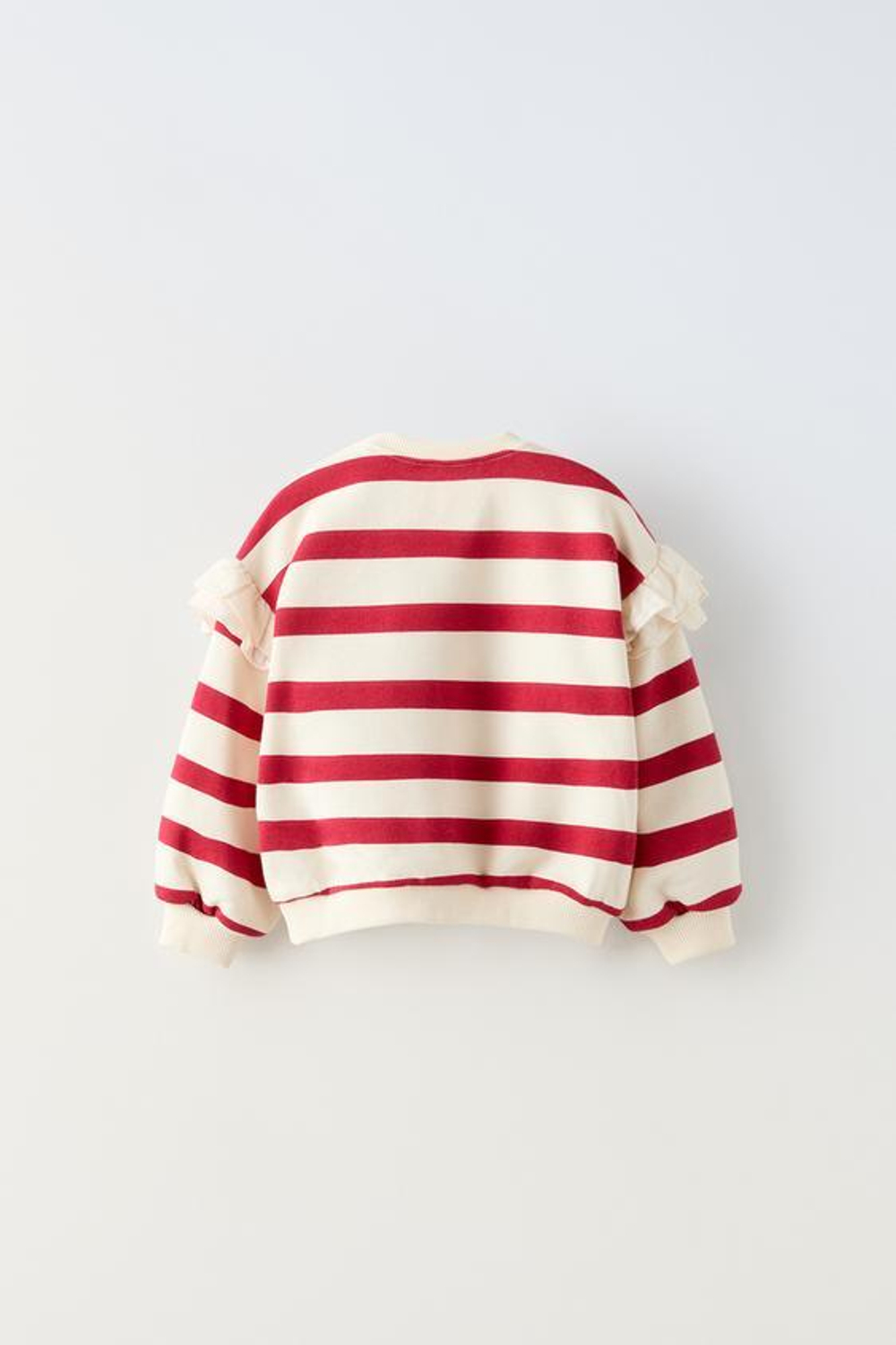 ZARA ТОЛСТОВКА В ПОЛОСКУ С ПРИНТОМ MINNIE MOUSE © DISNEY, КРАСНЫЙ