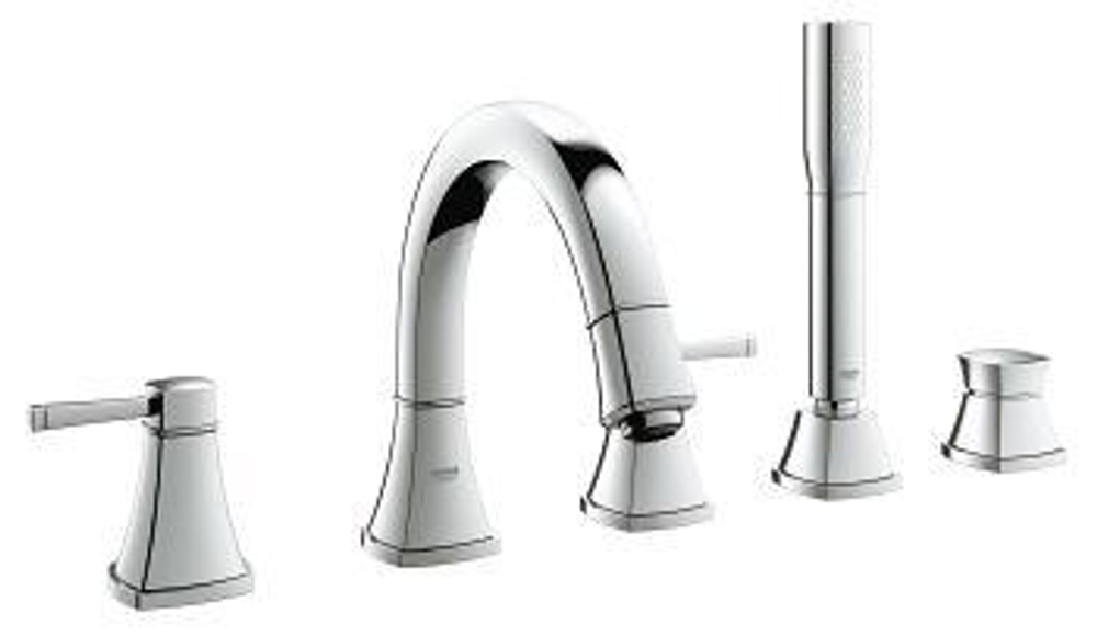 Смеситель на борт ванны 5 отверстия   Grohe Grandera 19919000