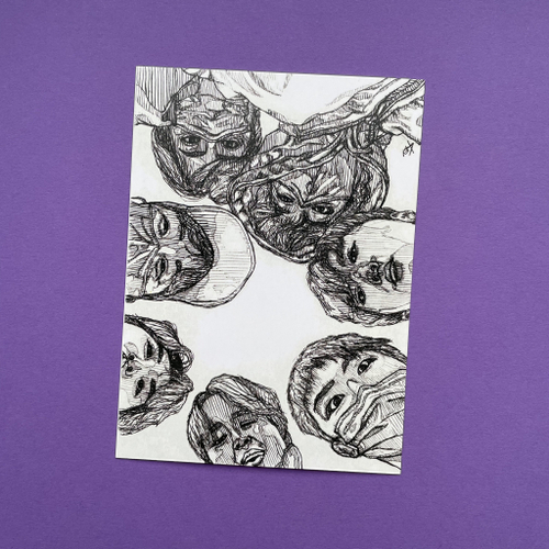 Открытка / artkeys_ / BTS / "ot7 sketch"