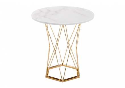 Стол деревянный Woodville Melan white, gold