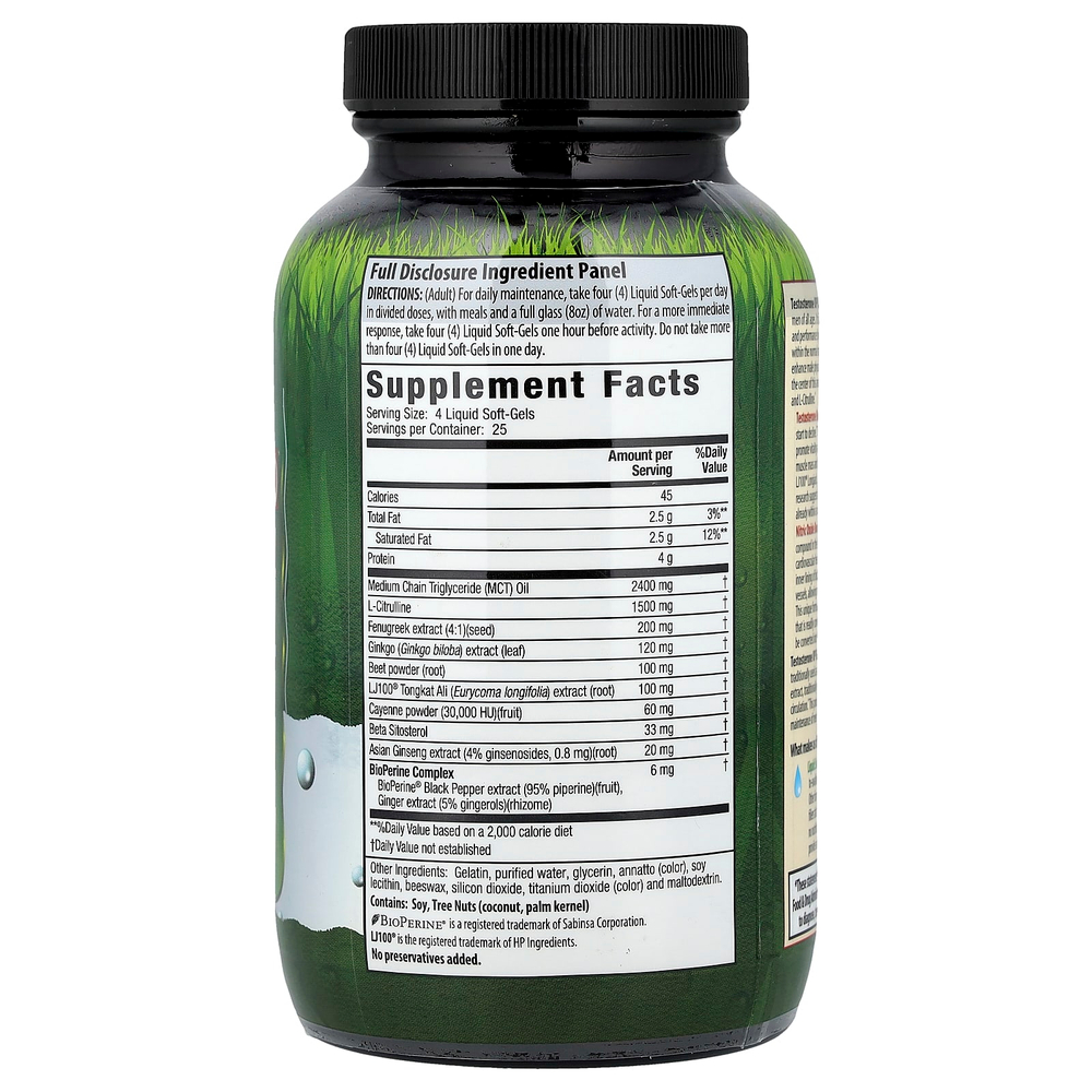 Irwin Naturals, Testosterone UP Red® с уровнем оксида азота, 100 желатиновых капсул