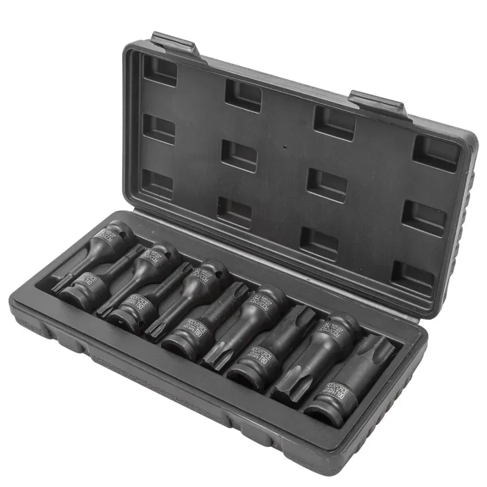Набор головок-бит TORX ударных 10пр.,1/2''(T30, T40, T45, T50, T55, T60, T70, T80, T90, T100), в кейсе RockForce##Rock FORCE RF-41013MPB