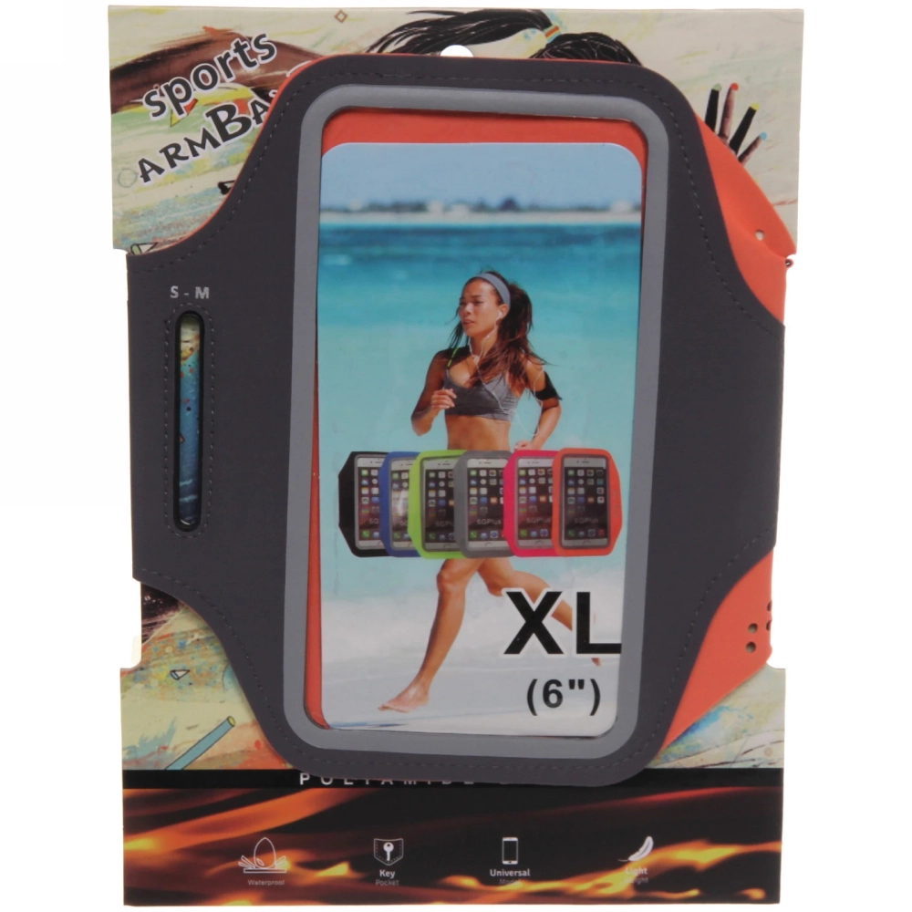 Чехол спортивный для телефона на руку «Attention» (для телефона 6»), микс