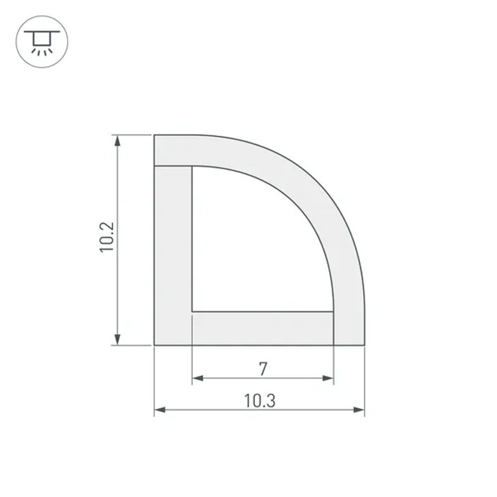 Профиль WPH-KANT-H10-2000 OPAL (Arlight, Пластик) 023301