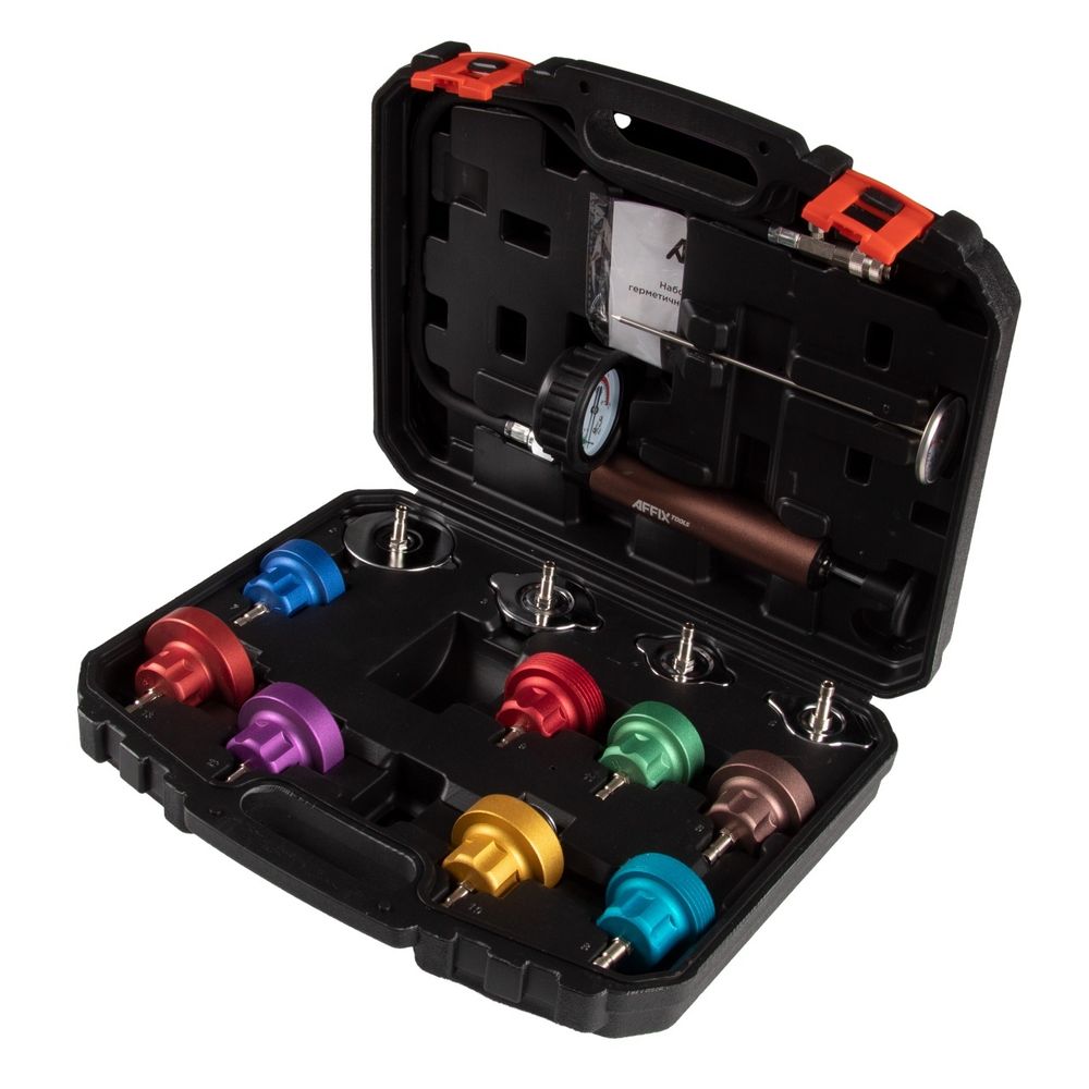 AFFIX (AF10331014C) Набор для тестирования герметичности системы охлаждения, 14 предметов, кейс
