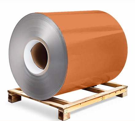 Сталь оцинкованная 0,5х1250х3000 мм RAL 2009 оранжевый Грунт обр.стороны / защ.пленка