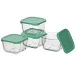 Набор стеклянных контейнеров 4шт 275мл «SNOW BOX» 53223GR