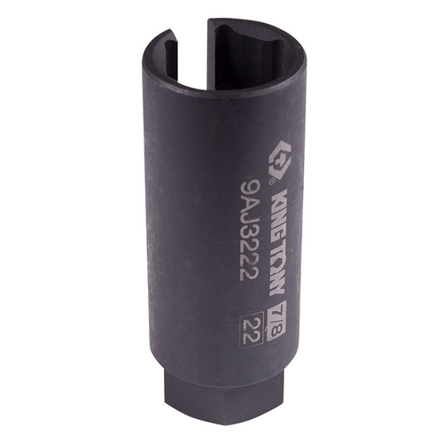 KING TONY (9AJ3222) Головка для кислородных датчиков 3/8", 22 мм, разрезная, глубокая