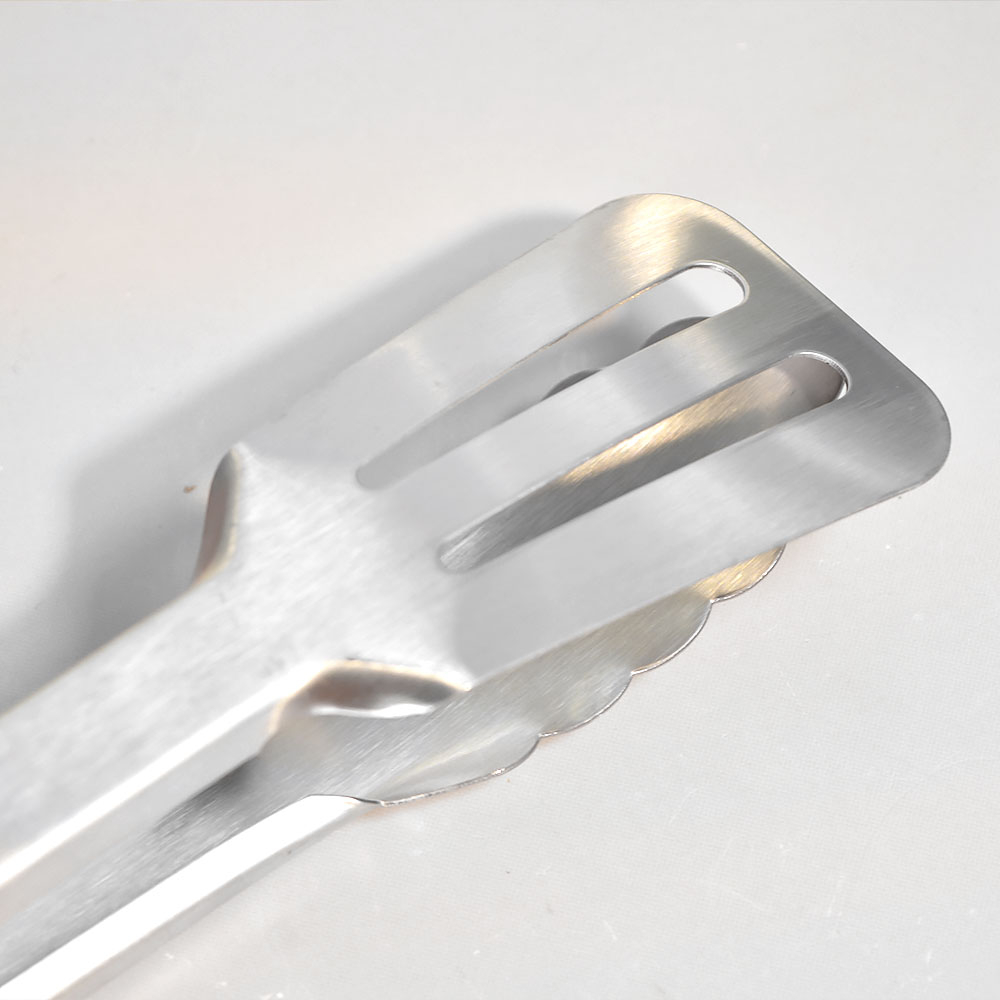 Щипцы-лопатка 40см нерж с черной деревянной ручкой