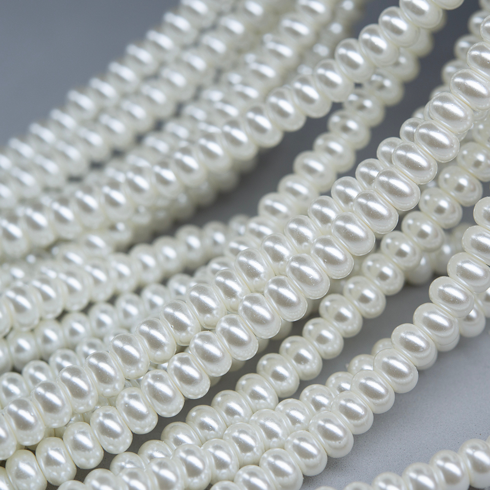 Хрустальный жемчуг, кукуруза, оттенок "Белый", 3*5мм