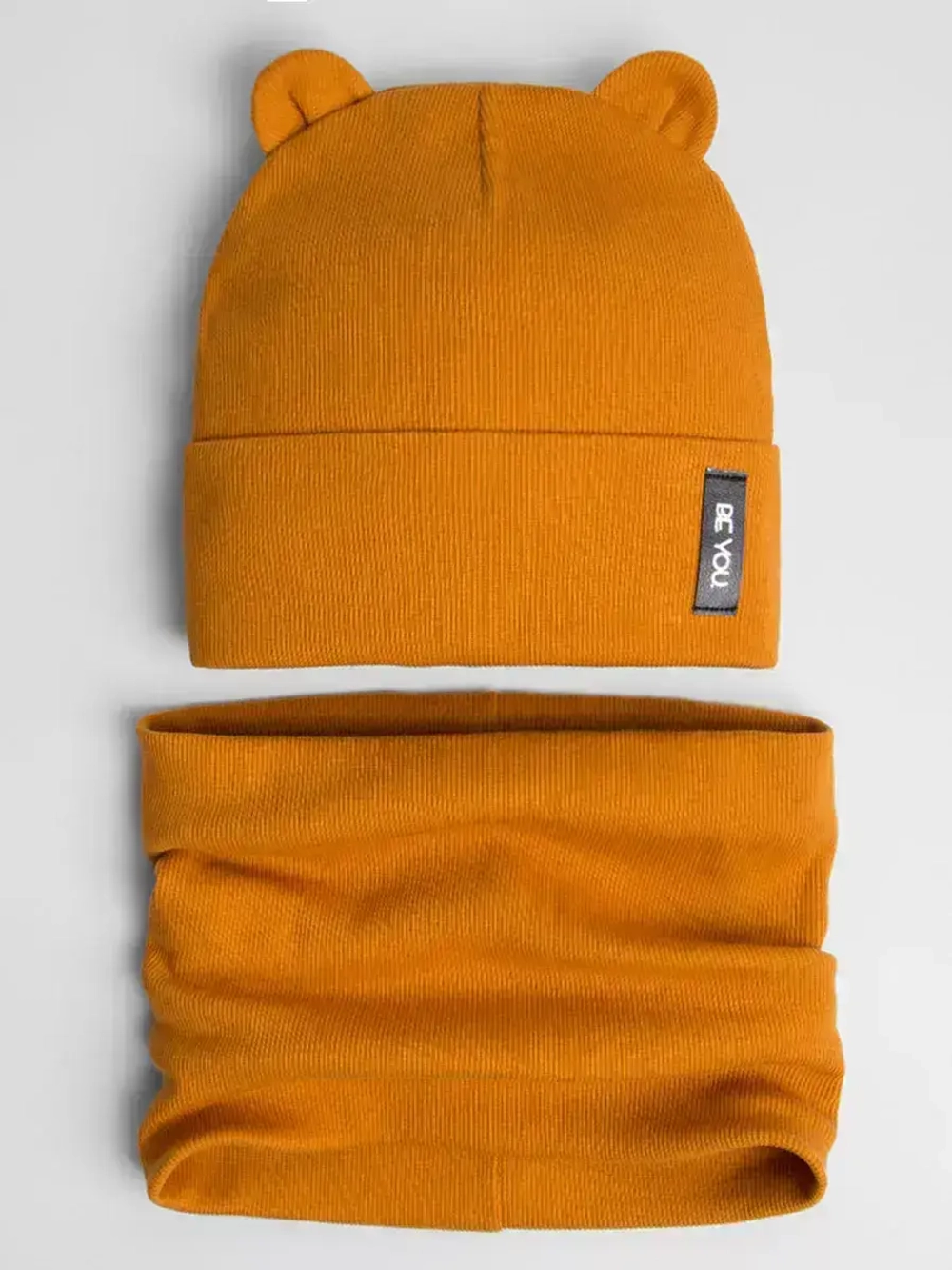 Шапка со снудом для мальчика осенняя