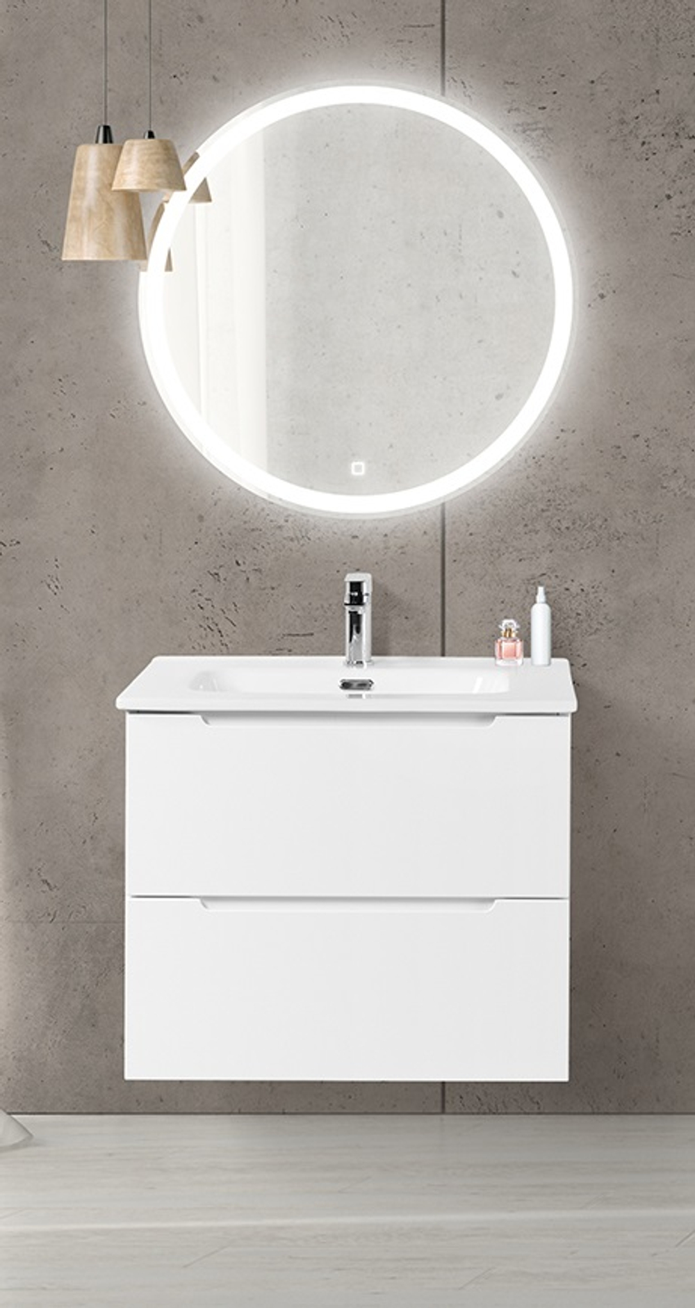 Тумба подвесная с раковиной BelBagno ETNA39-500/390-2C-SO-BL-P + BB500/390ETL