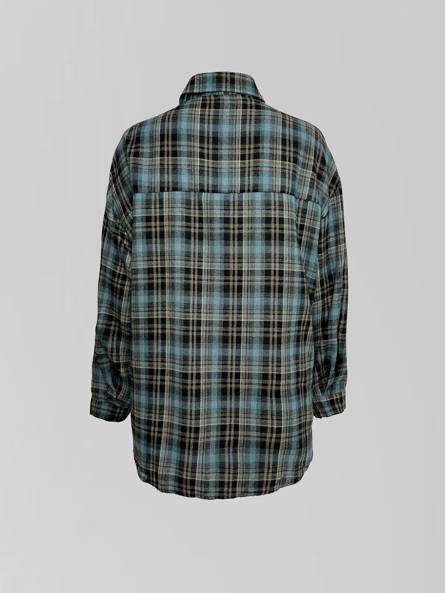 Рубашка Miss Diva 11012 в клеточку на кнопках с карманом на груди