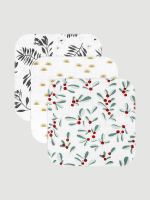 Сет из 3х муслиновых салфеток Mjölk Цветы