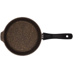 Сковорода глубокая 22см со съемной ручкой и стекл. крышкой «Грация» (черный/золото) сгчз222а