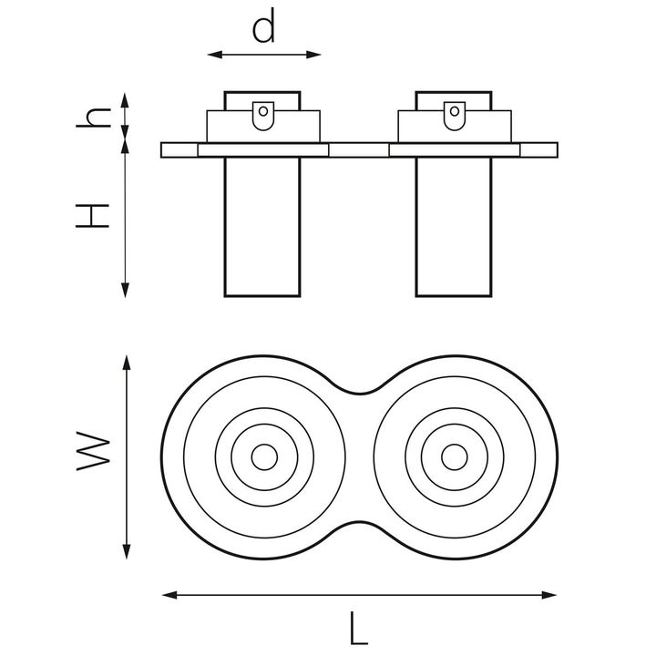 Комплект из светильника и рамки Lightstar Intero Tubo (217626+217264+217264) i626264