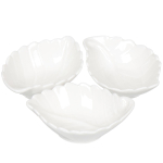 Салатник керам, овал, 3 шт, 9.5 см, 9.5х7х3 см, Листики, Y4-3223