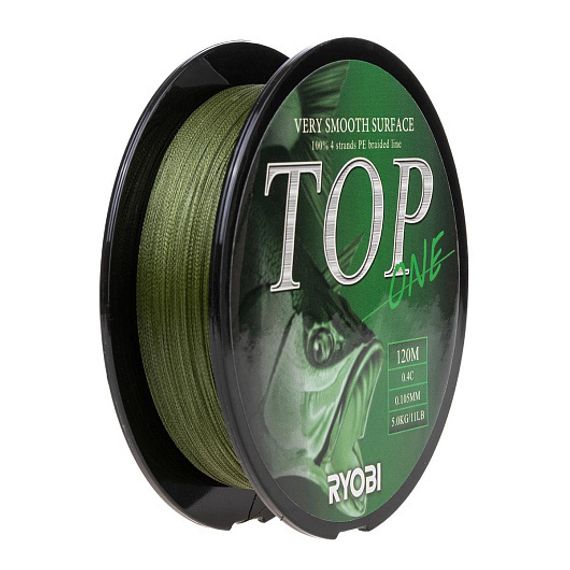 Шнур TOP PE4X-120M 0.4/d-0.105mm Dark green Ryobi