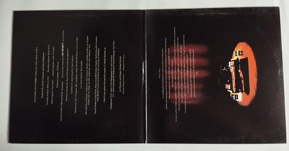 Винтажная виниловая пластинка LP An Evening With Herbie Hancock and Chick Corea In Concert 1978 (USA 1978)
