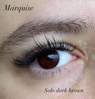 Оттеночные темно карие линзы для Светлых глаз Marquise Solo Dark brown с отверстием  (темно карие )  /Плюсовые диоптрии для дальнозоркости и близорукости