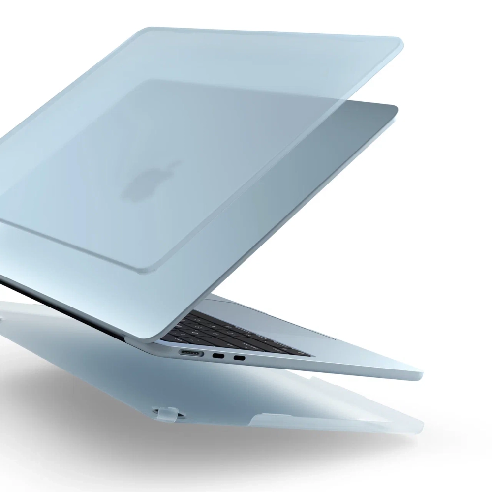 Чехол накладка Gurdini Ultra Slim Case для MacBook Air 13.6" (M2-M5) Transparent Sky Blue