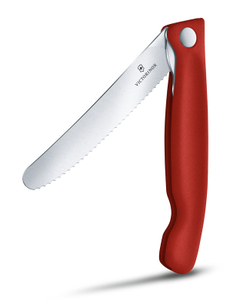 Нож для овощей SwissClassic красный складной 11 см с волнистой заточкой VICTORINOX 6.7831.FB