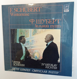 Винтажная виниловая пластинка LP F. Schubert Шуберт Peter Schreier Петер Шрайер, Svyatoslav Richter Святослав Рихетр Winterreise Зимний Путь 2LP (СССР 1991)