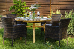 Обеденный комплект MODENA 116 см на 4 персоны с креслами