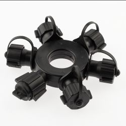 Разветвитель ЭРА ERAPS-OR для гирлянд IP65 круговой 6 гнезд черный | Профессиональное праздничное и новогоднее освещение