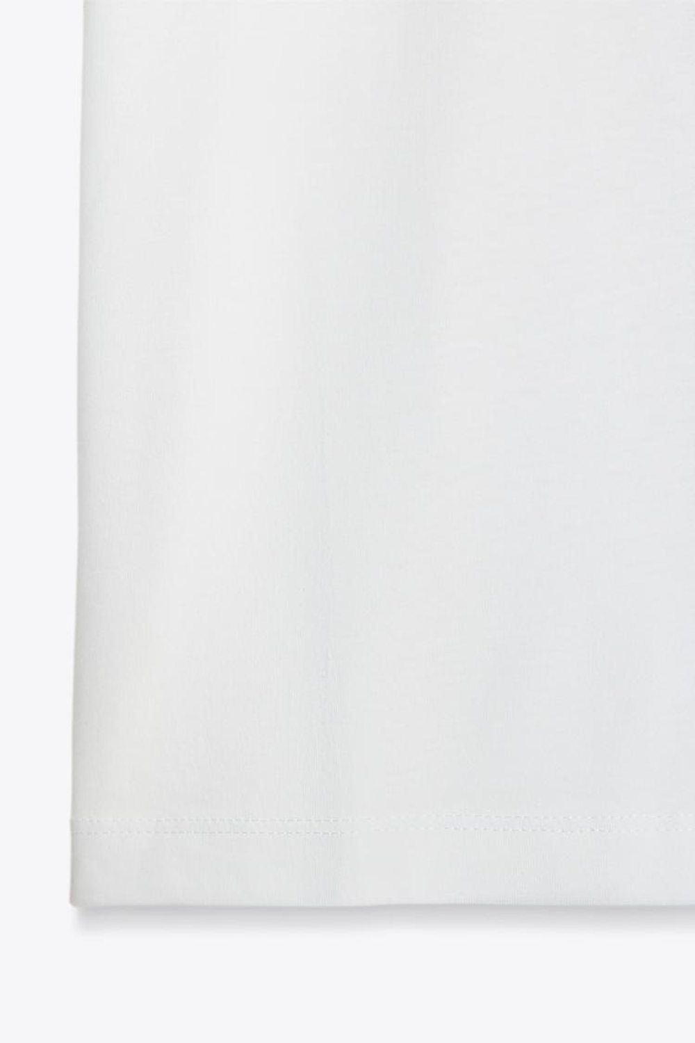 ZARA ФУТБОЛКА ОВЕРСАЙЗ С ТЕКСТОМ, БЕЛЫЙ