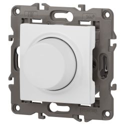 Светорегулятор ЭРА Elegance 14-4101-01М поворотно-нажимной, 400ВА 230В, белый матовый