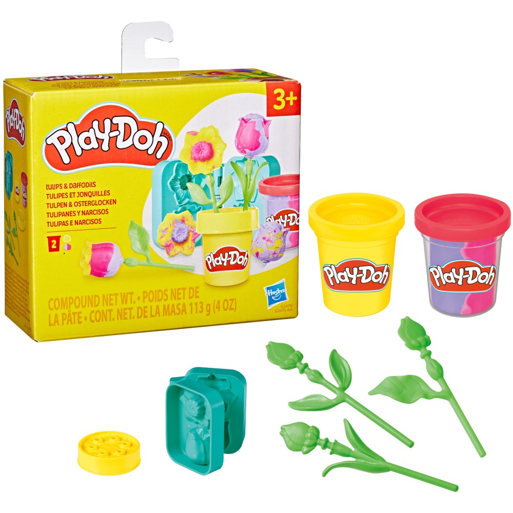Hasbro G2476 G2478 — Набор с пластилином Play-Doh Тюльпаны и нарциссы набор с аксессуарами G2478 — фото 1