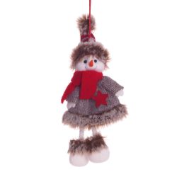 GAEM Изделие декоративное "Снеговик в шубке", L8 W5 H19 см, 4в.